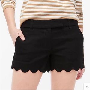 NWT, J.Crew Factory black scallop hem shorts, size 4